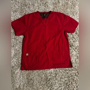 Red Scrub Top